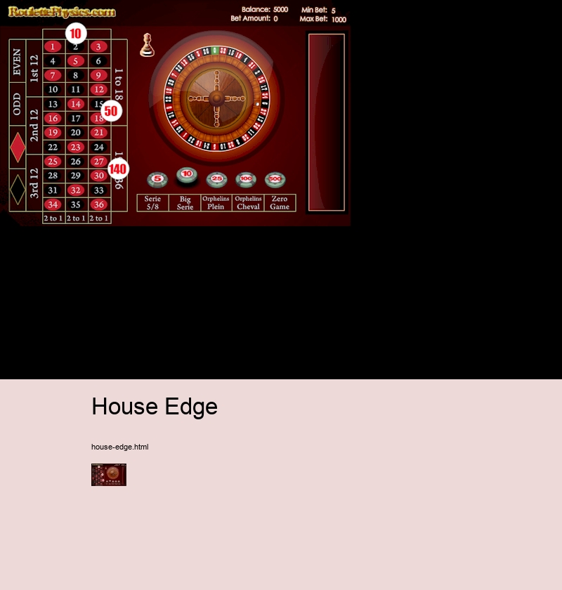 House Edge James Bond Roulette Strategy